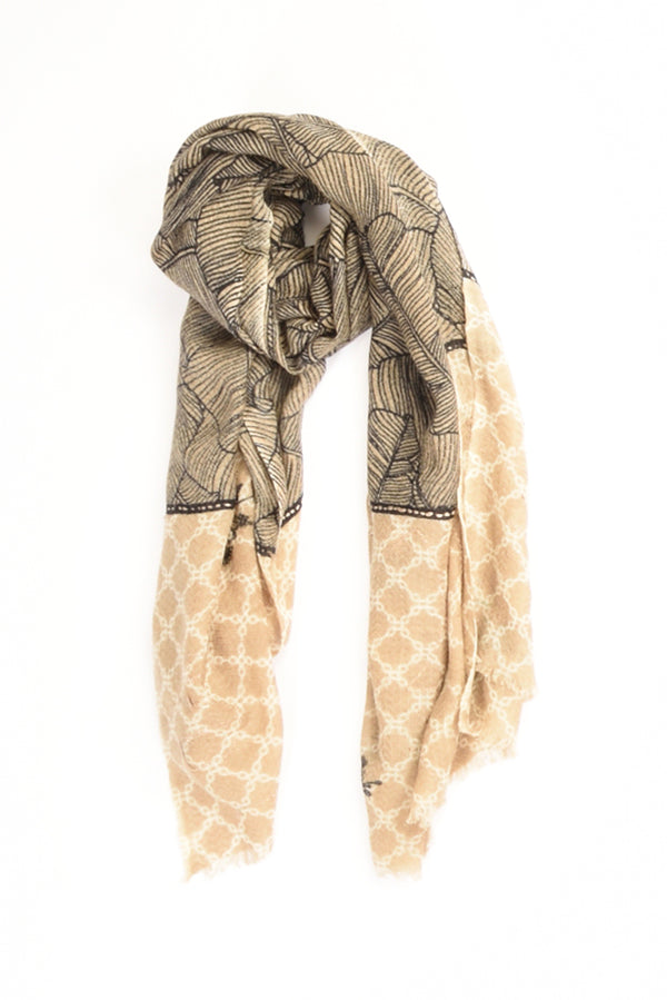 Pyaar Sciarpa Stampata Beige Donna-2