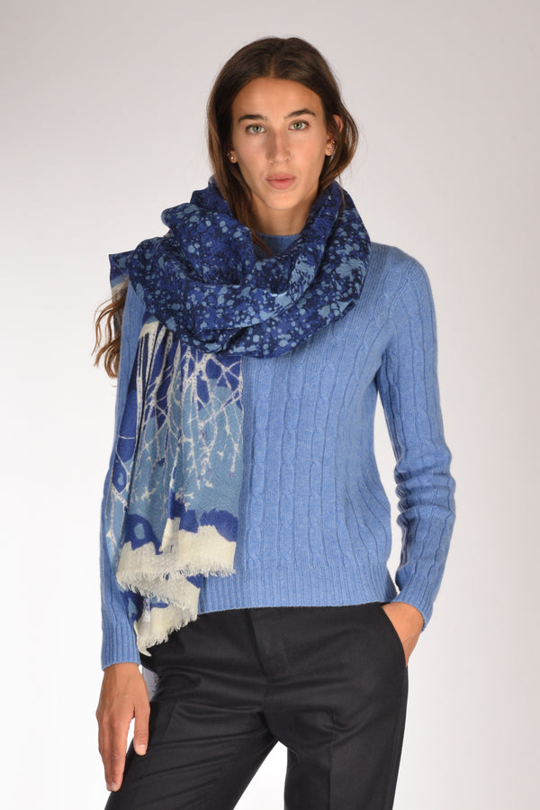 Pyaar Sciarpa Stampata Azzurro/blu Donna