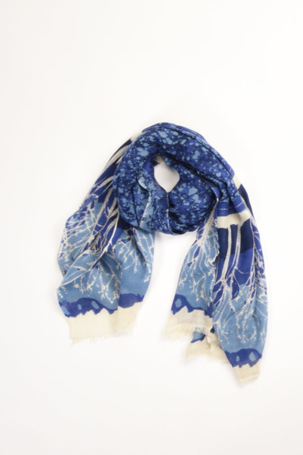 Pyaar Sciarpa Stampata Azzurro/blu Donna-2