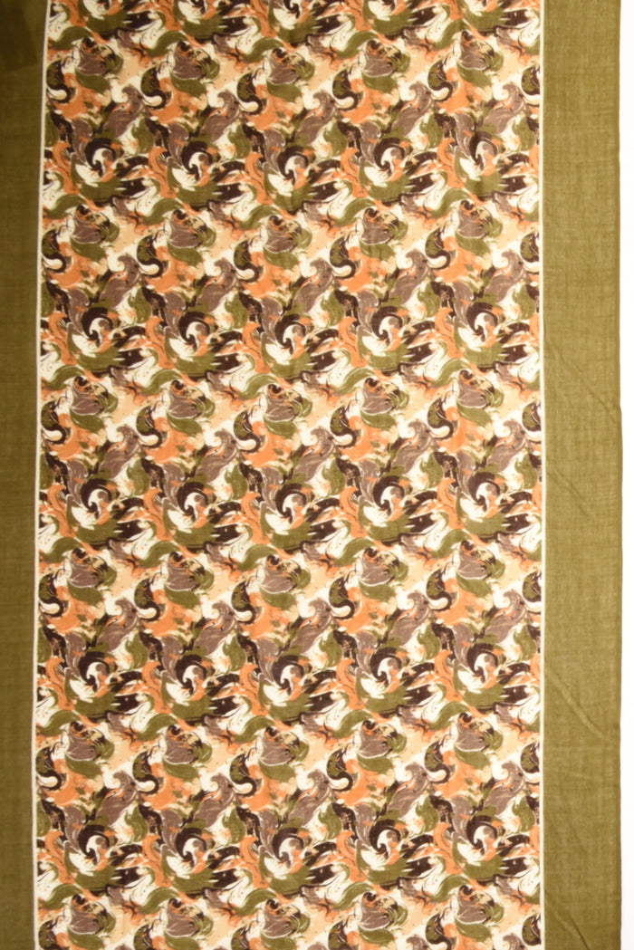 Pyaar Sciarpa Stampata Verde/marrone Donna - 4