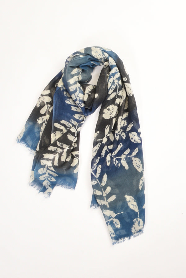 Pyaar Sciarpa Stampata Blu/bianco Donna-2
