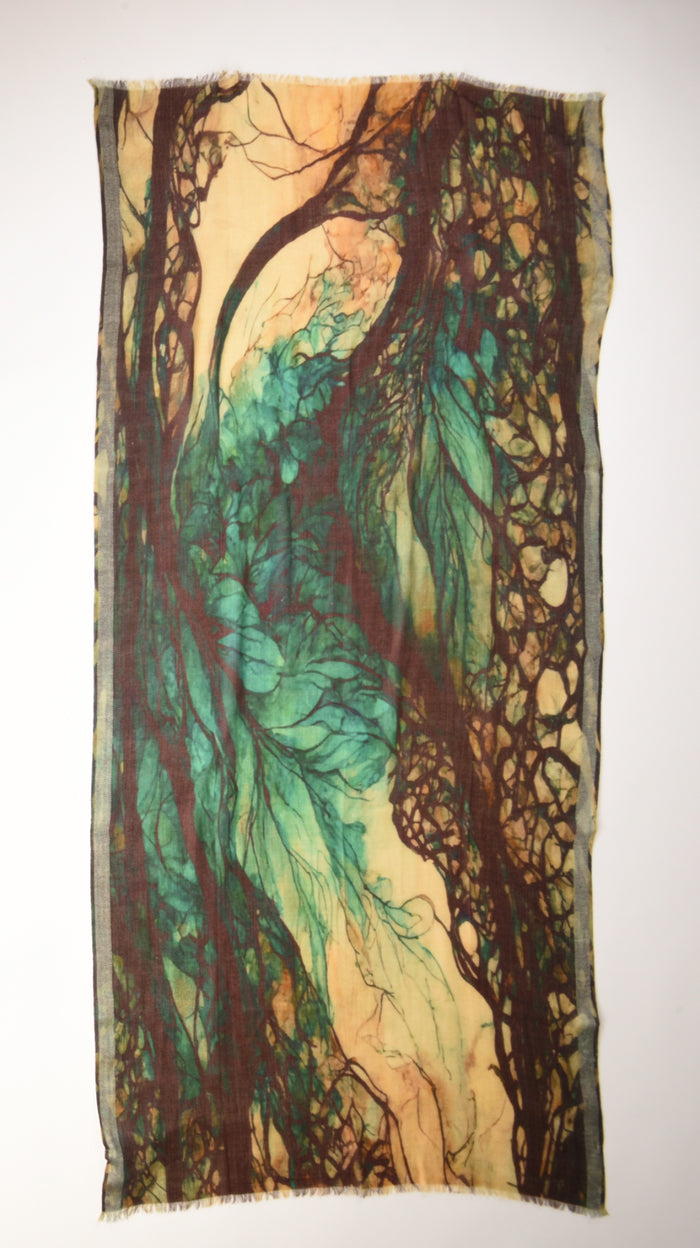 Pyaar Sciarpa Stampata Verde/multicolor Donna - 3