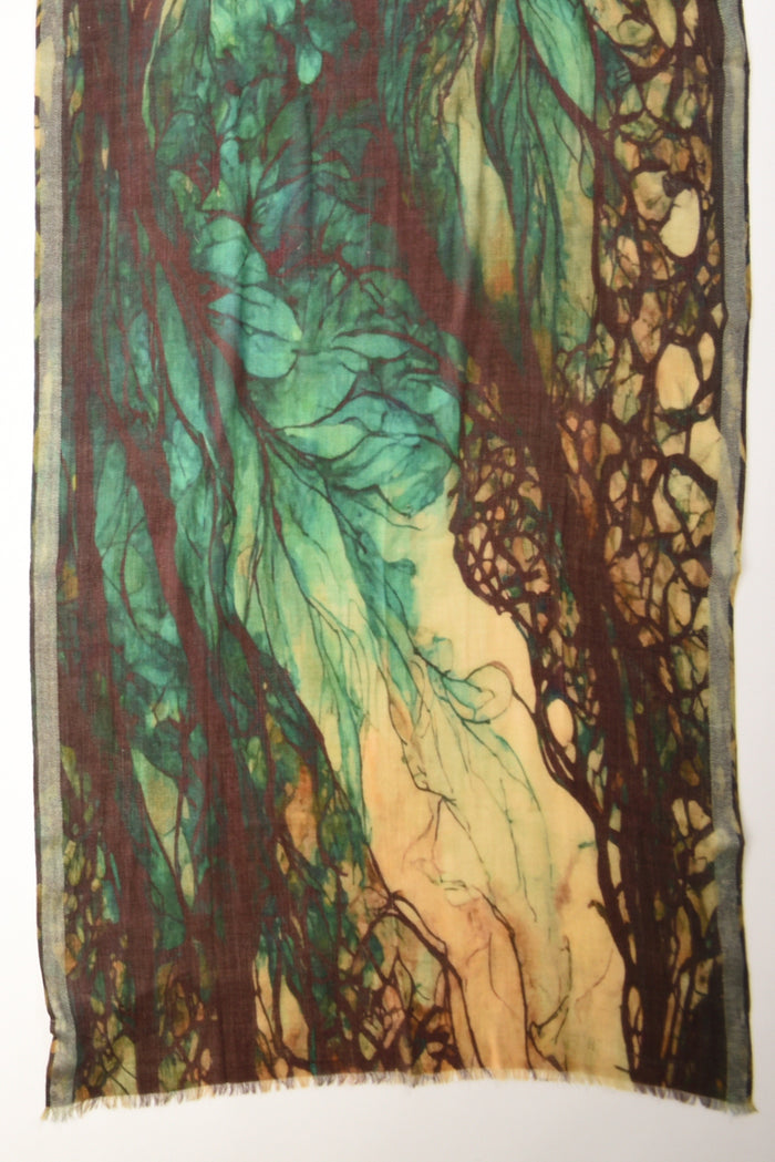 Pyaar Sciarpa Stampata Verde/multicolor Donna - 4