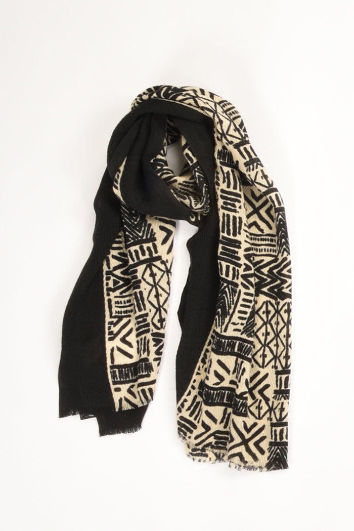 Pyaar Sciarpa Stampata Nero/bianco Donna - 2