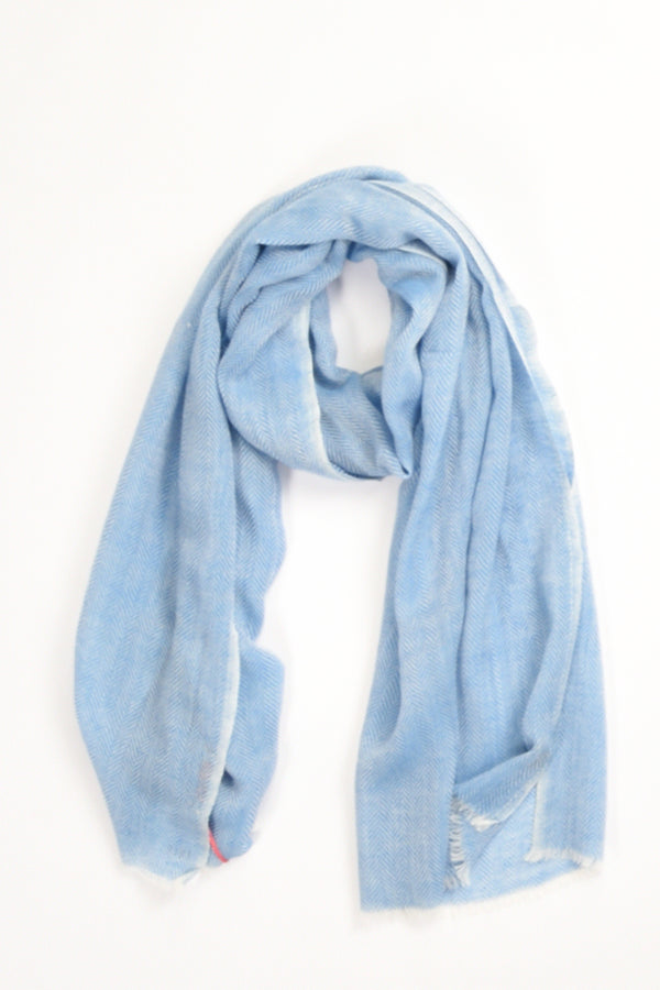 Jaitush Sciarpa Stampata Blu Chiaro Donna-2