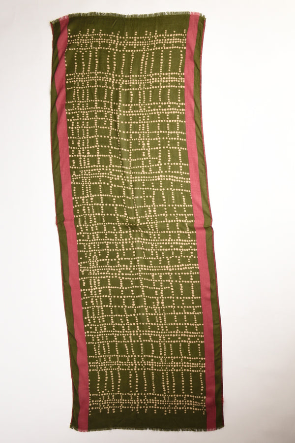 Jaitush Sciarpa Stampata Verde Donna-2
