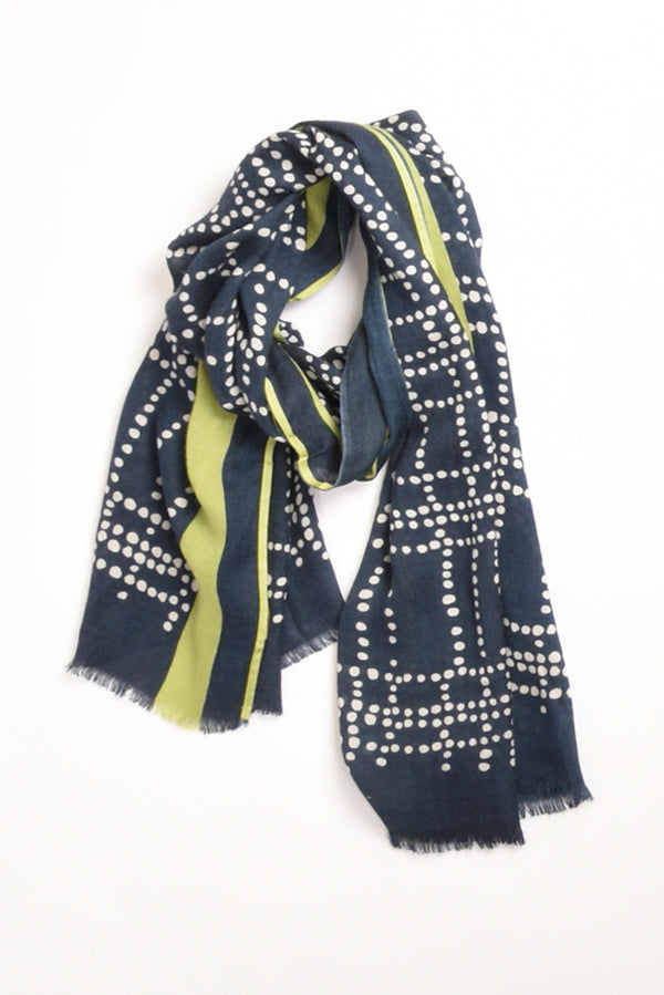 Jaitush Sciarpa Stampata Blu Donna-2