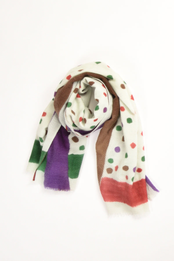 Jaitush Sciarpa Stampata Bianco/multicolor Donna-2