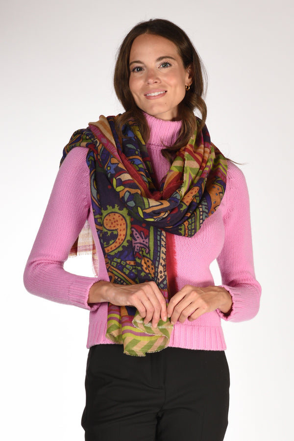 Jaitush Sciarpa Stampata Multicolor Donna