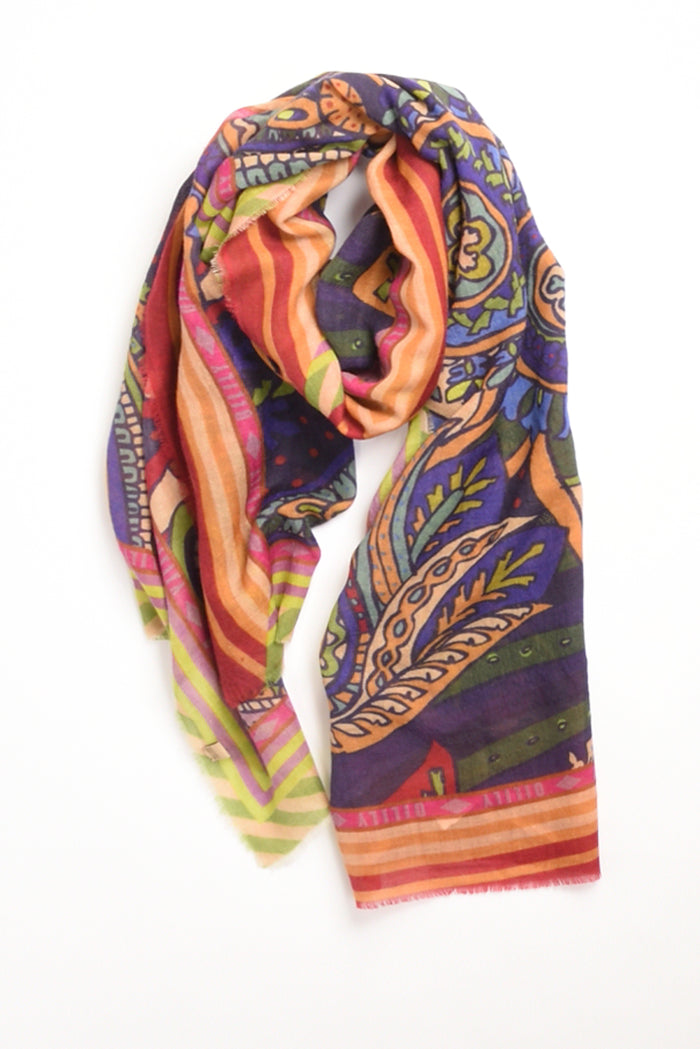 Jaitush Sciarpa Stampata Multicolor Donna - 2