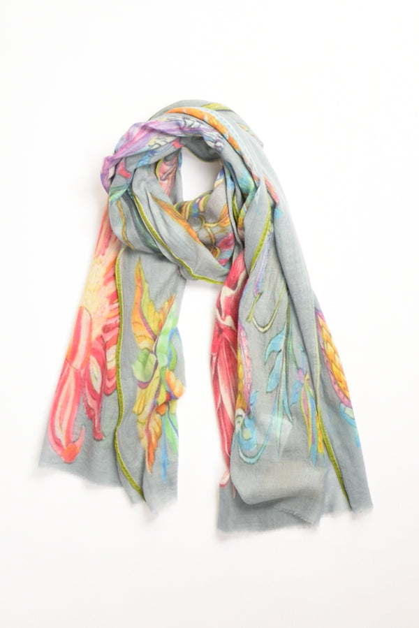 Jaitush Sciarpa Stampata Azzurro/multicolor Donna-2