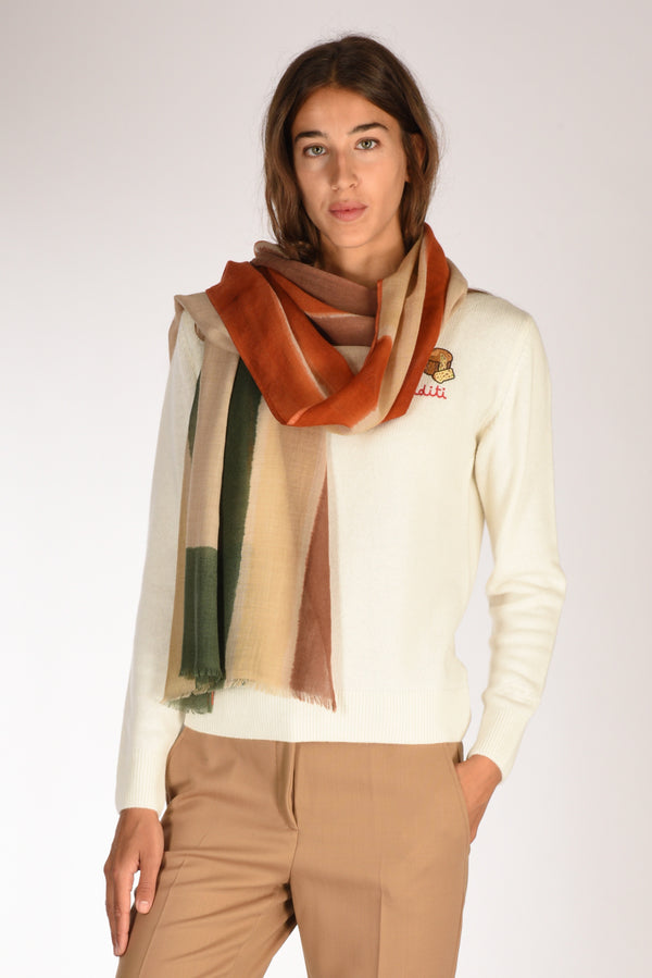 Jaitush Sciarpa Stampata Beige/multicolor Donna
