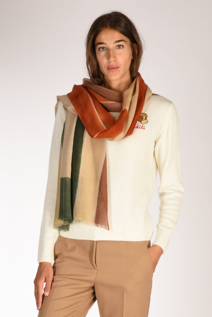 Jaitush Sciarpa Stampata Beige/multicolor Donna - 1