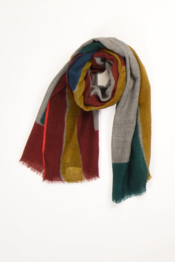 Jaitush Sciarpa Stampata Grigio/multicolor Donna-2