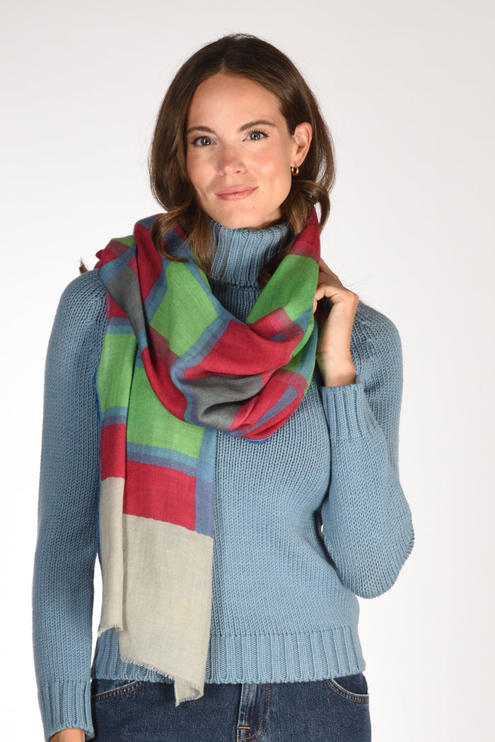 Jaitush Sciarpa Stampata Fucsia/verde Donna - 1
