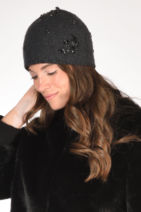 Le Chapeau Cappello Decorato Grigio Donna