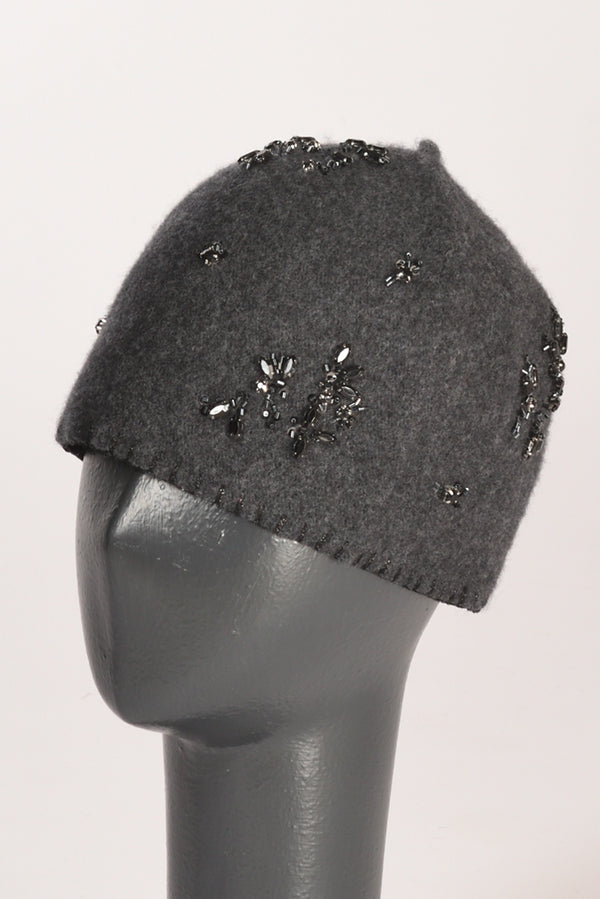 Le Chapeau Cappello Decorato Grigio Donna