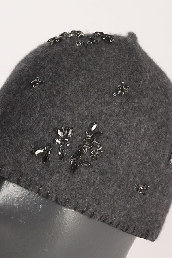 Le Chapeau Cappello Decorato Grigio Donna-2