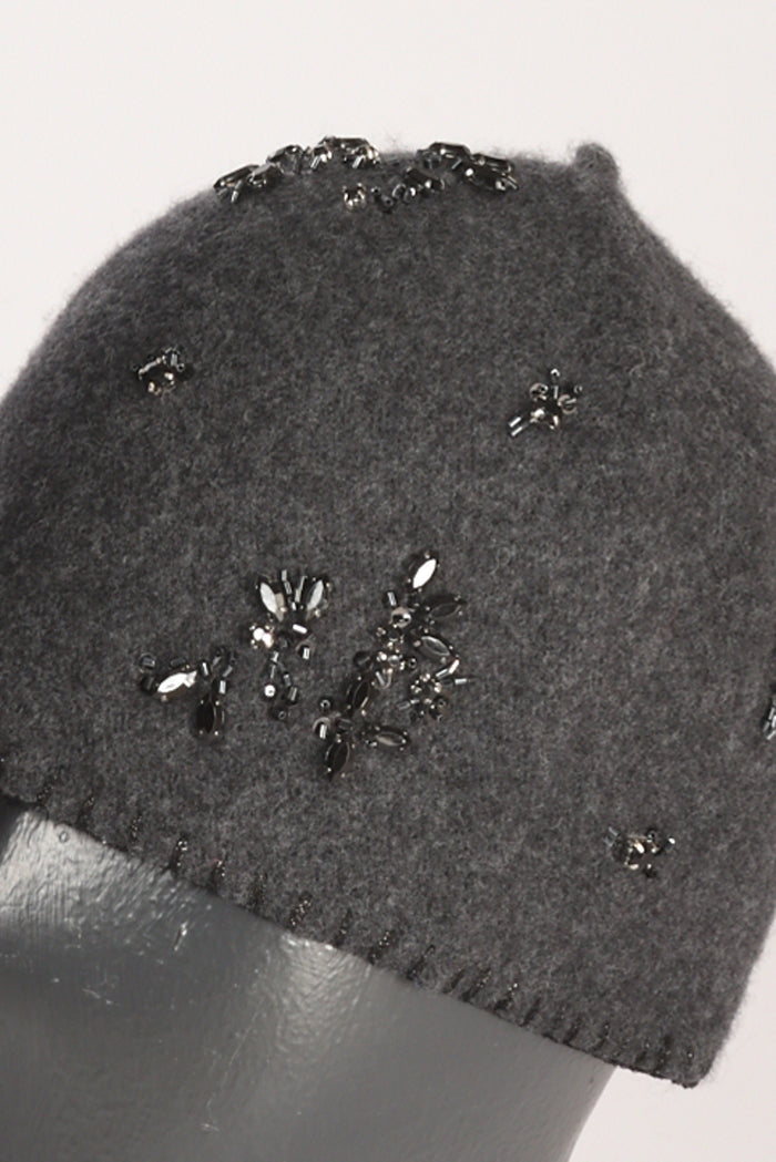 Le Chapeau Cappello Decorato Grigio Donna - 3