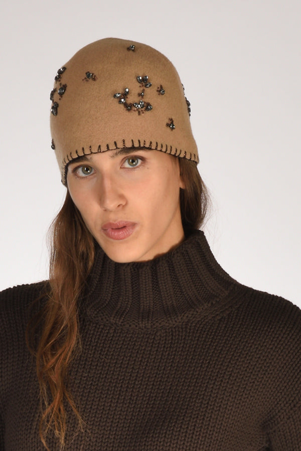Le Chapeau Cappello Decorato Beige Donna