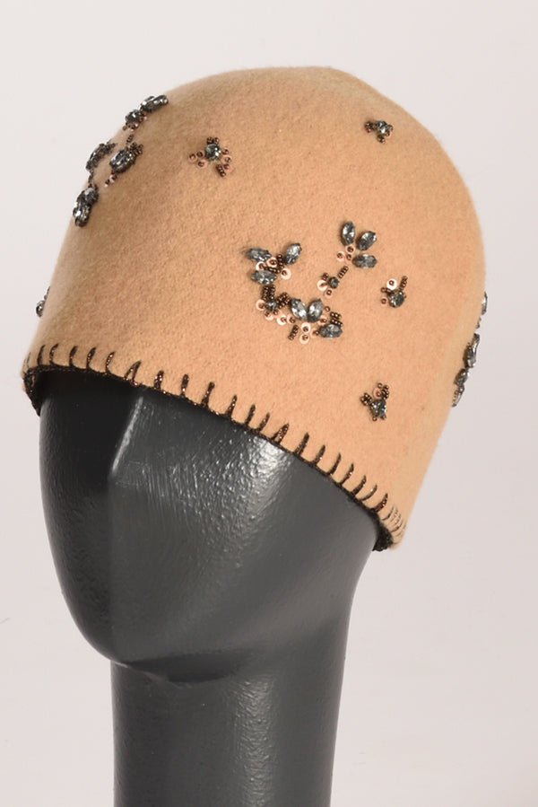 Le Chapeau Cappello Decorato Beige Donna