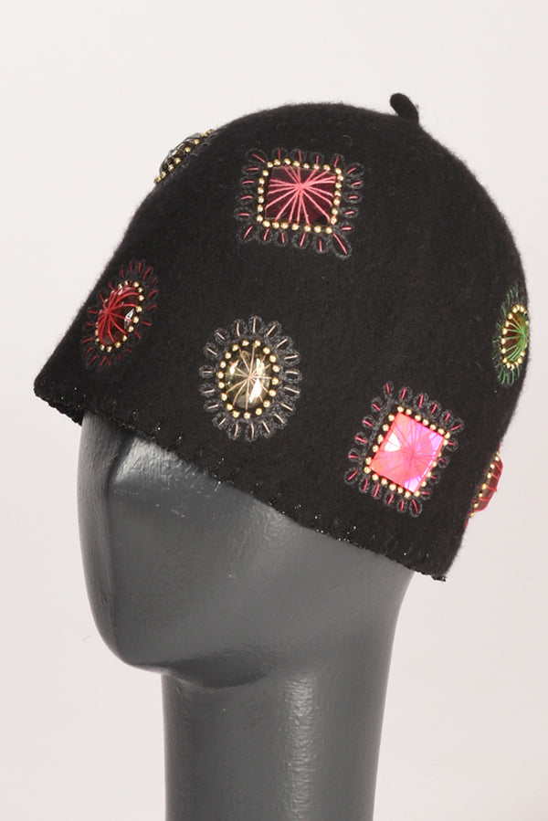 Le Chapeau Cappello Decorato Nero Donna-2
