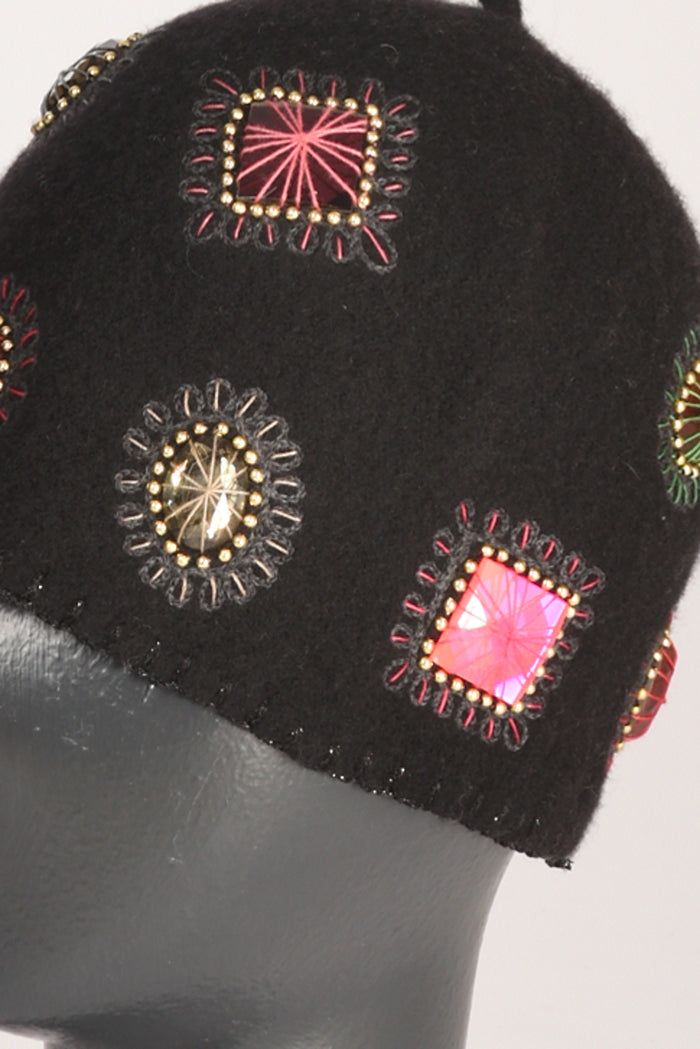 Le Chapeau Cappello Decorato Nero Donna - 3