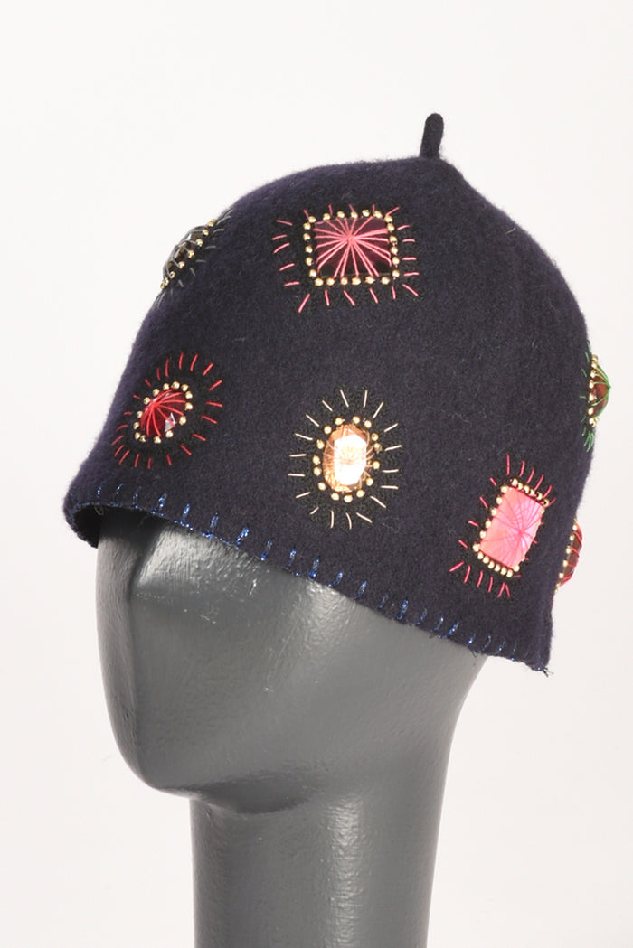 Le Chapeau Cappello Decorato Blu Donna - 2