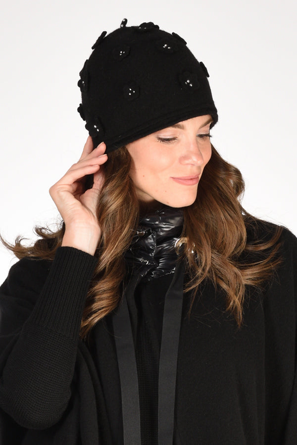 Le Chapeau Cappello Decorato Nero Donna