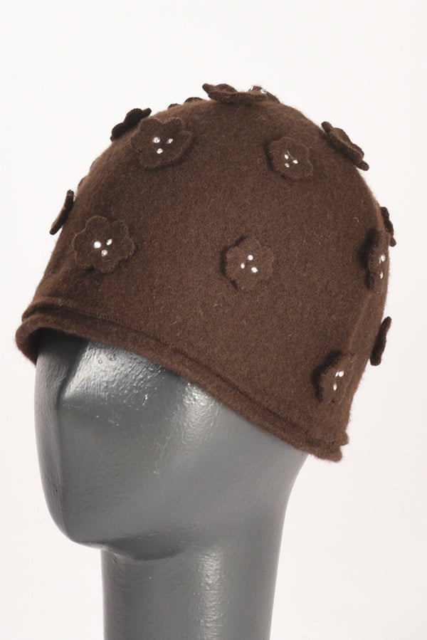 Le Chapeau Cappello Decorato Marrone Donna