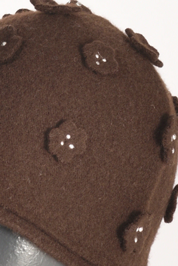 Le Chapeau Cappello Decorato Marrone Donna-2