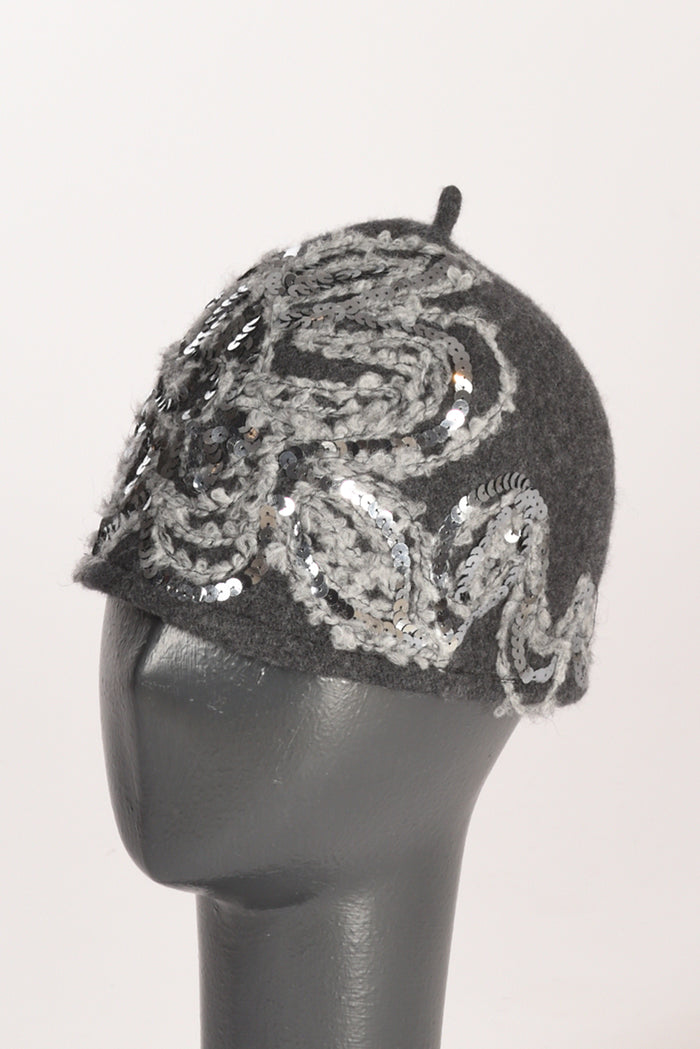 Le Chapeau Cappello Decorato Grigio Donna - 2