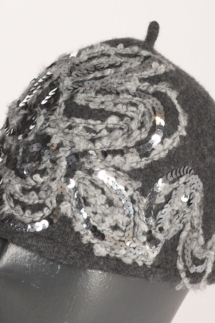 Le Chapeau Cappello Decorato Grigio Donna - 3