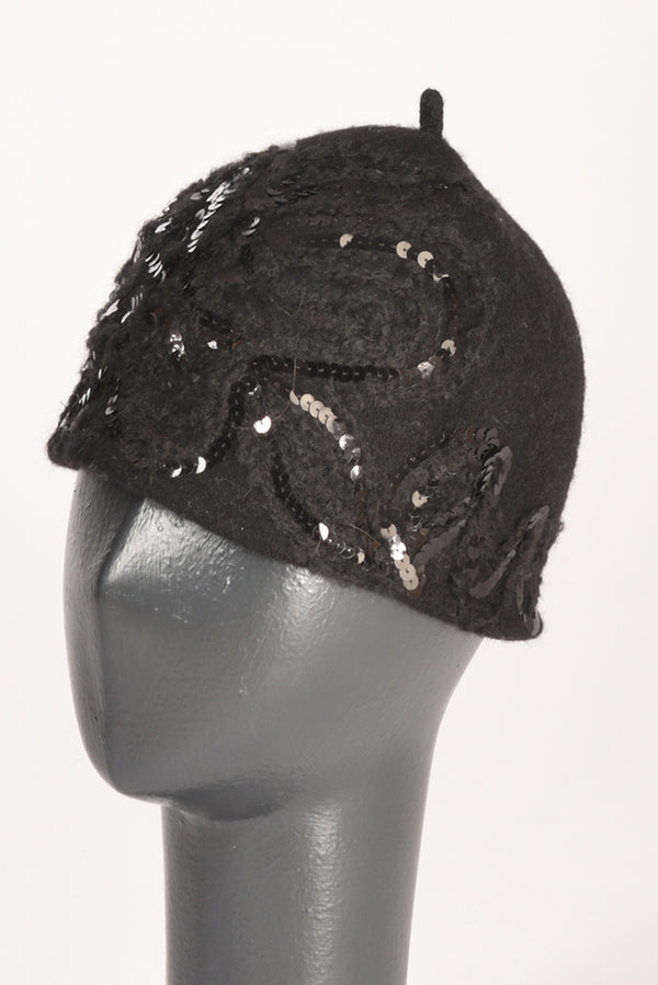 Le Chapeau Cappello Decorato Nero Donna-2