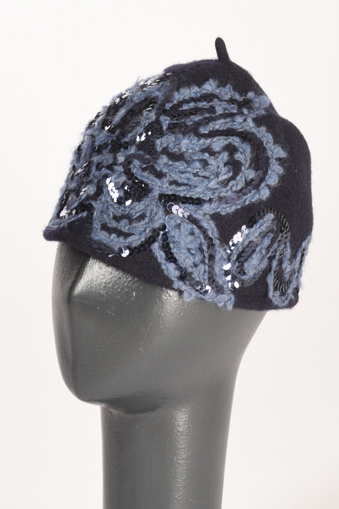 Le Chapeau Cappello Decorato Blu Donna - 2