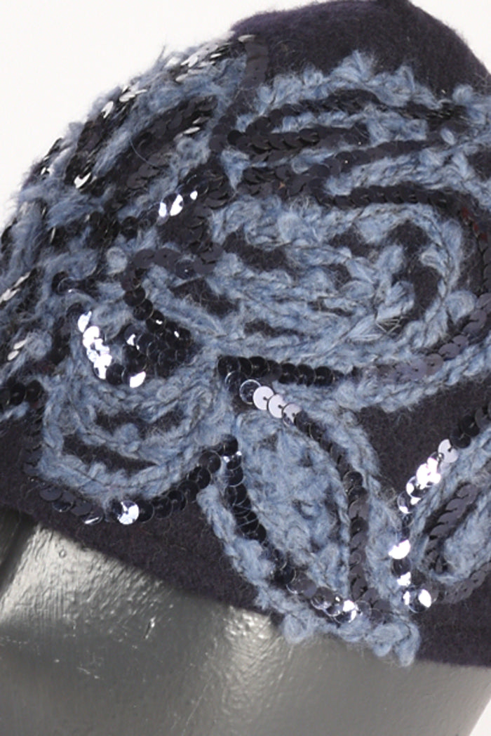 Le Chapeau Cappello Decorato Blu Donna - 3