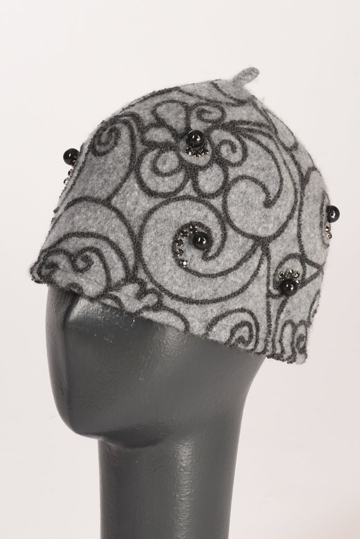 Le Chapeau Cappello Decorato Grigio Donna - 2