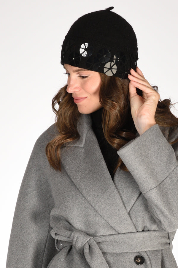 Le Chapeau Cappello Decorato Nero Donna