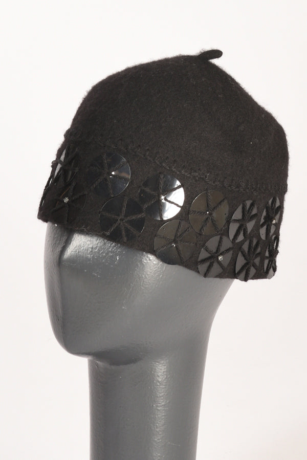 Le Chapeau Cappello Decorato Nero Donna-2