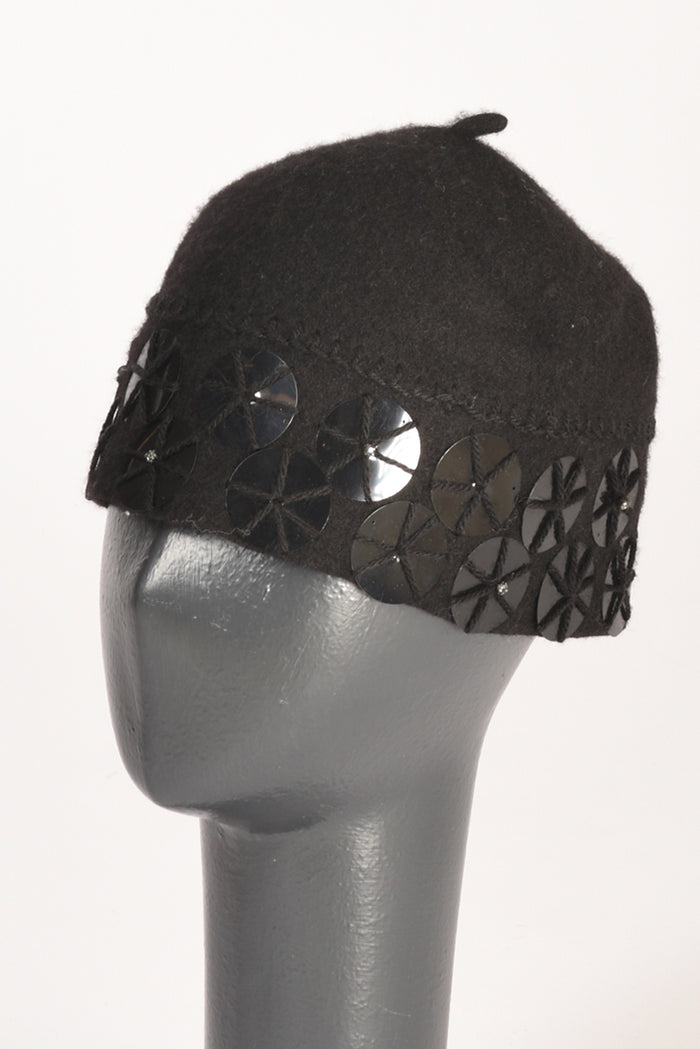 Le Chapeau Cappello Decorato Nero Donna - 2