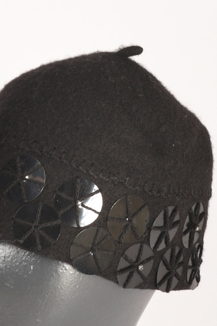 Le Chapeau Cappello Decorato Nero Donna - 3