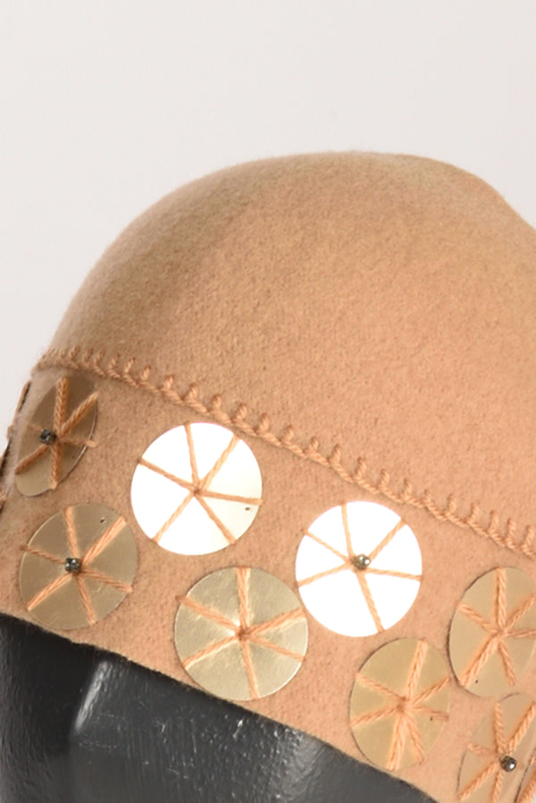Le Chapeau Cappello Decorato Beige/oro Donna-2