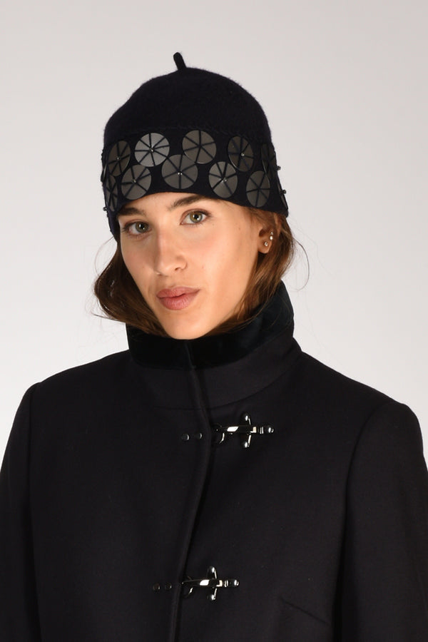 Le Chapeau Cappello Decorato Blu Donna