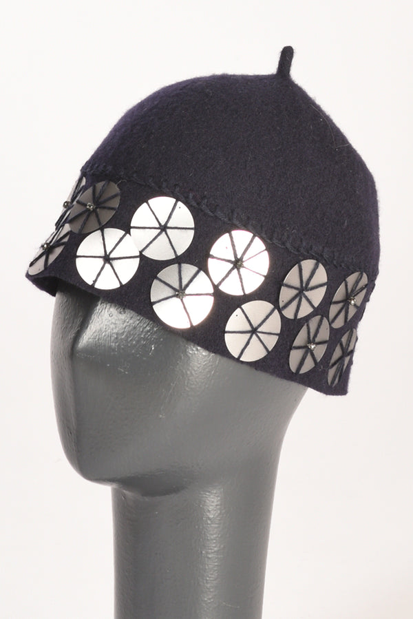 Le Chapeau Cappello Decorato Blu Donna-2