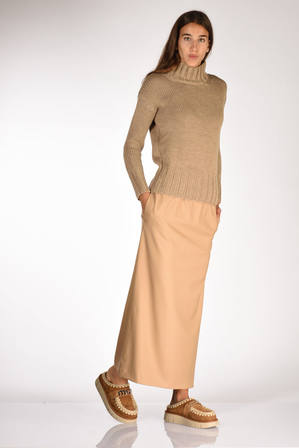 Mou Sabot Beige Cuoio Donna-2