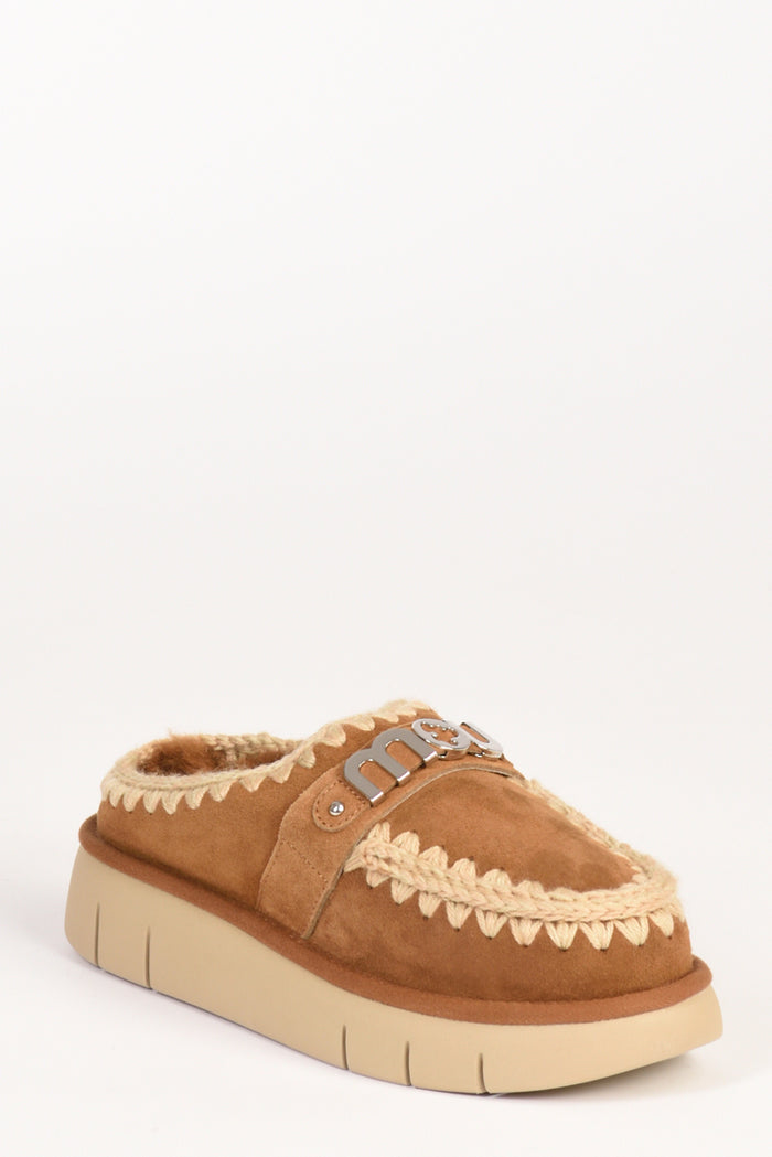 Mou Sabot Beige Cuoio Donna - 2