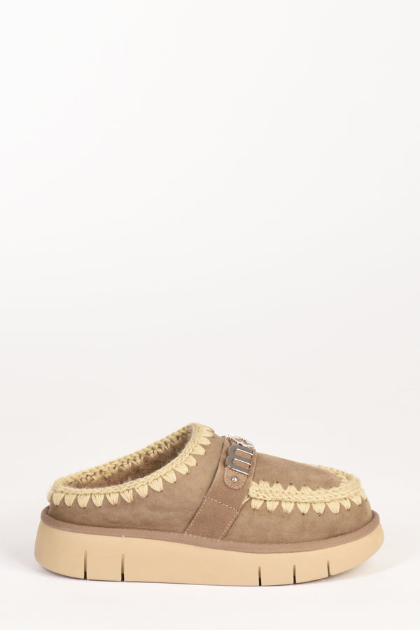 Mou Sabot Beige Grigiato Donna
