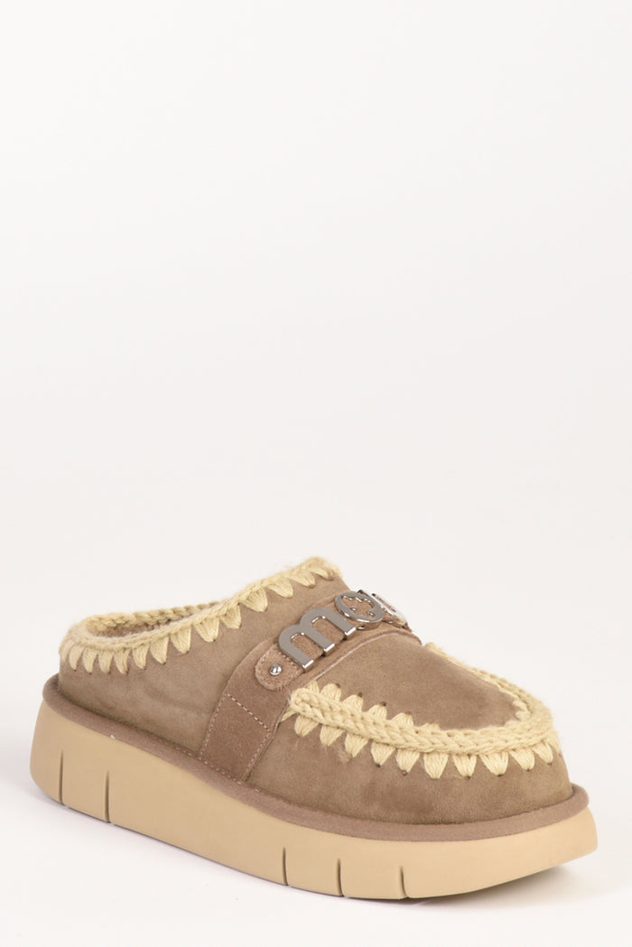 Mou Sabot Beige Grigiato Donna - 2