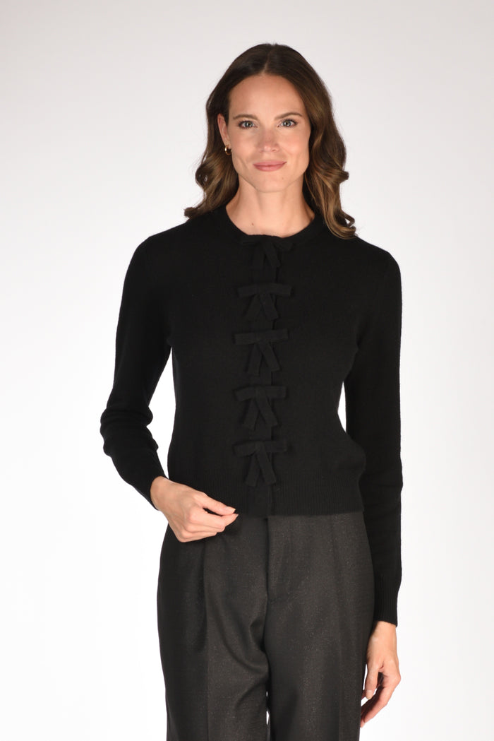 Allude Maglia Cardigan Nero Donna - 1
