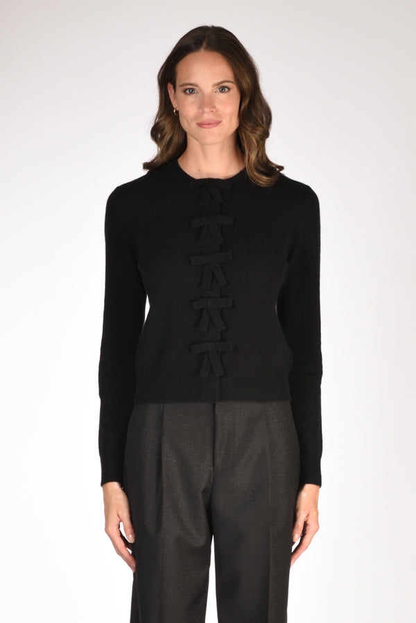 Allude Maglia Cardigan Nero Donna-2